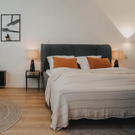 公寓 Jobostays - Downtown Hafen Apartment Oldenburg - Luxusbad - Direkt Am Hafen - 5 Min Zu Fuss Innenstadt Und Bahnhof - Aufzug - Kostenfreies Wlan - Kueche - Kontaktfreier Check-In *